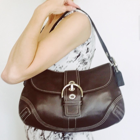 Coach Handbags - LIKE NEW! Coach LARGE Soho Flap Buckle Bag